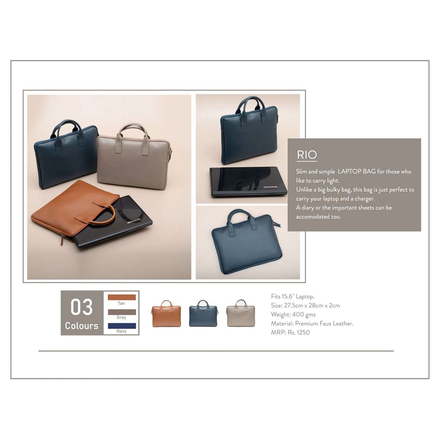 OBLIQUE -RIO PRO - LAPTOP BAG