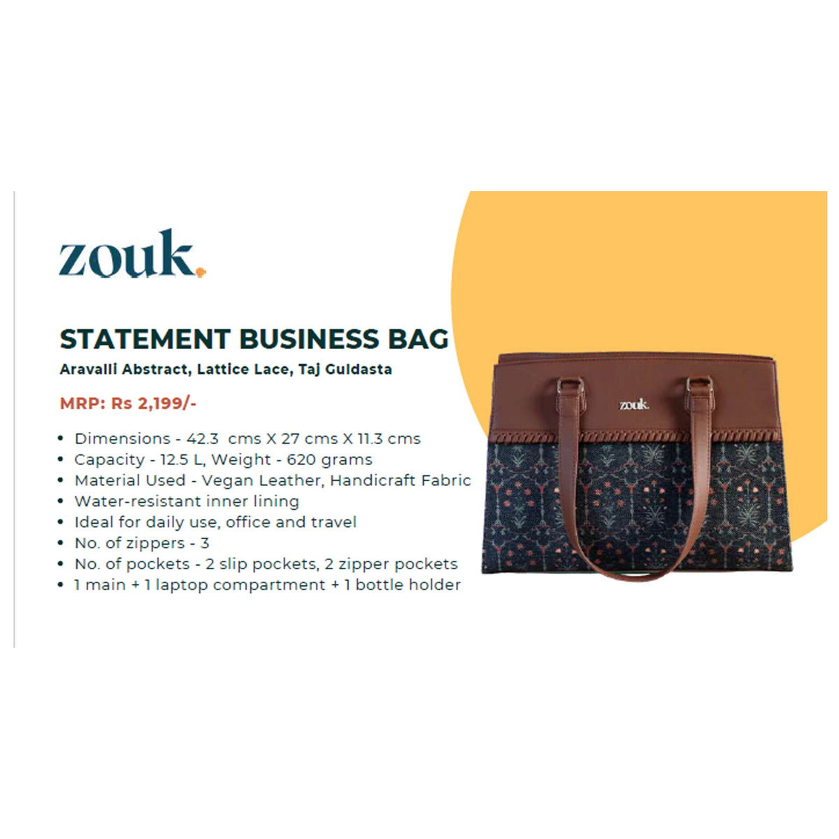 Zouk - Statement Business Bag