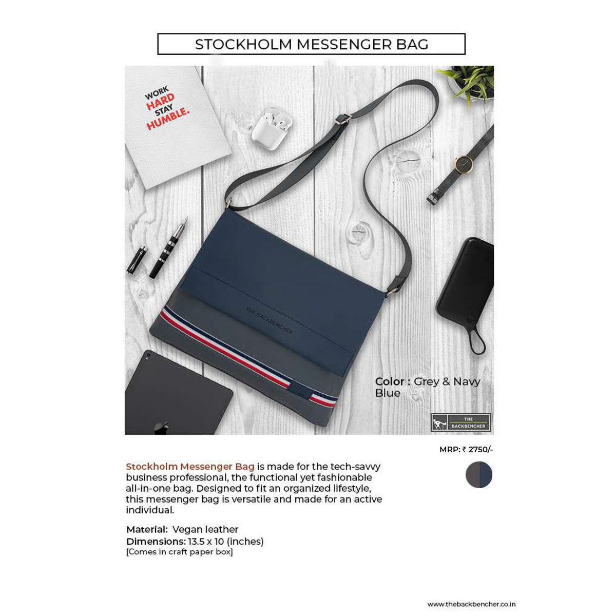 The Back Bencher - Stockholm Messenger Bag