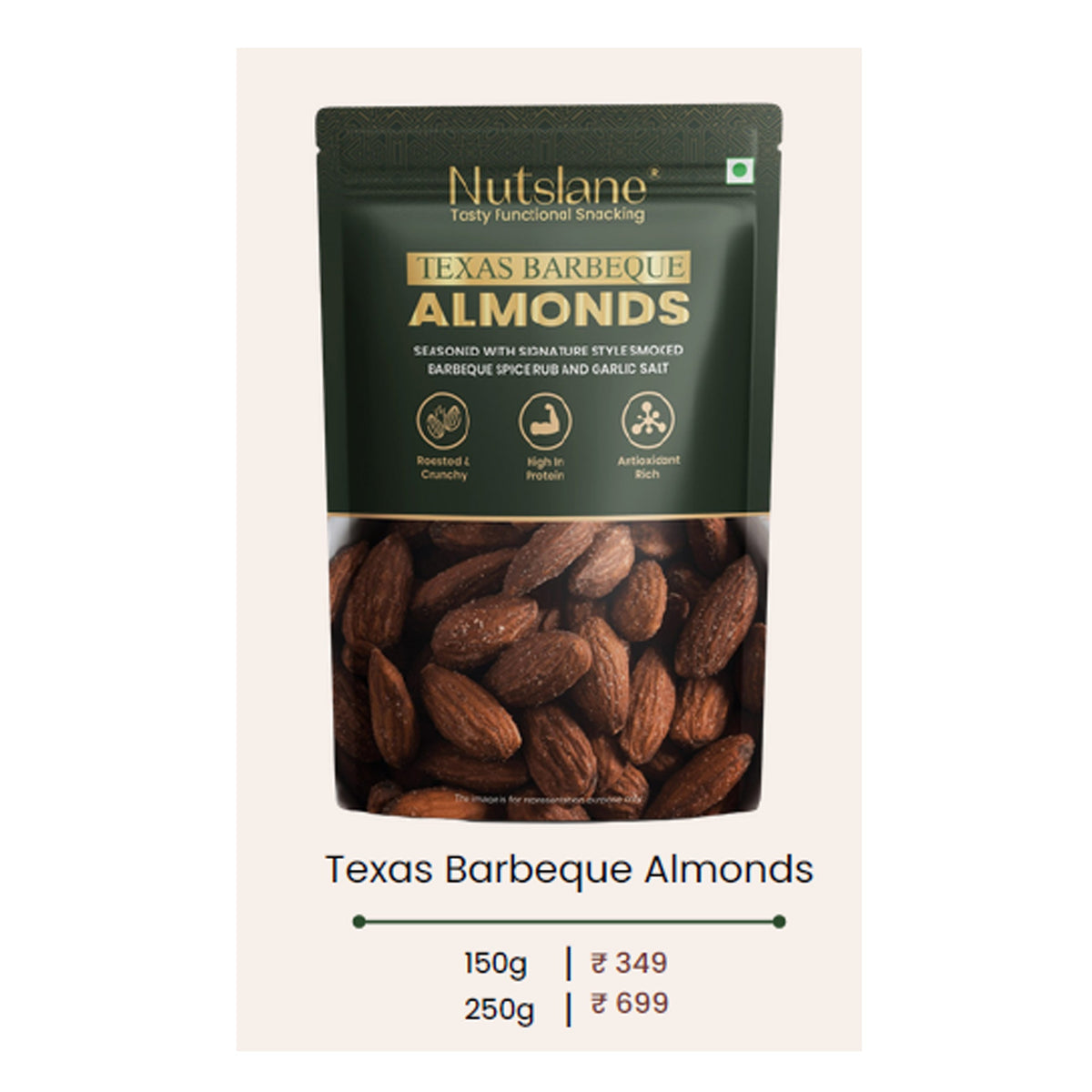 Nutslane - Texas Barbeque Almonds (Pouch)