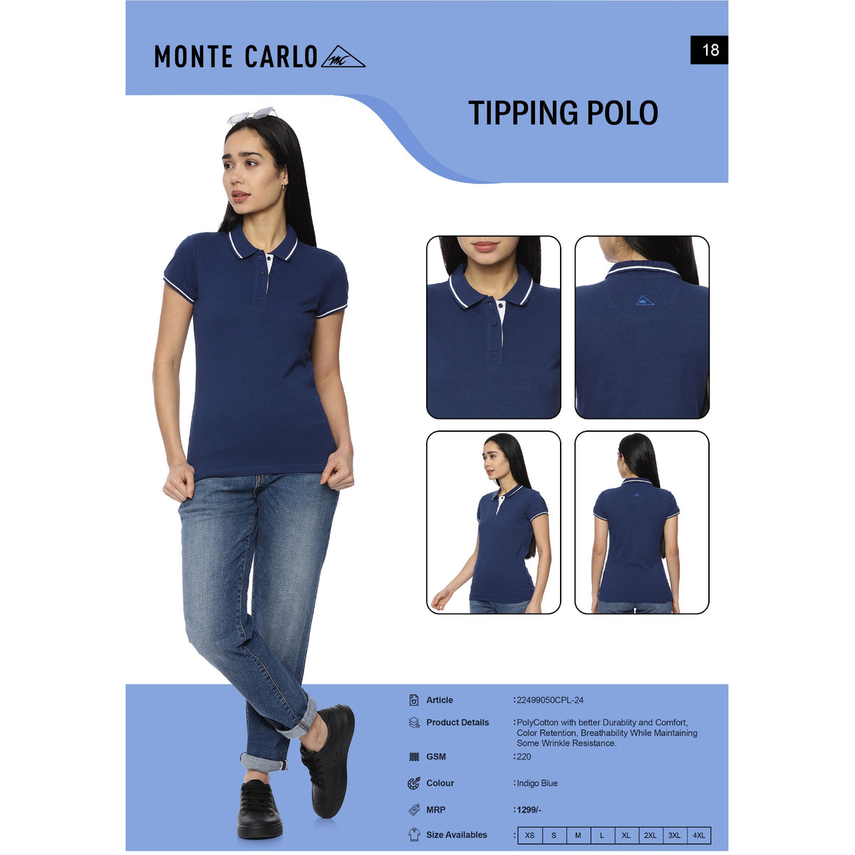 Monte Carlo - Tipping Polo T-Shirt