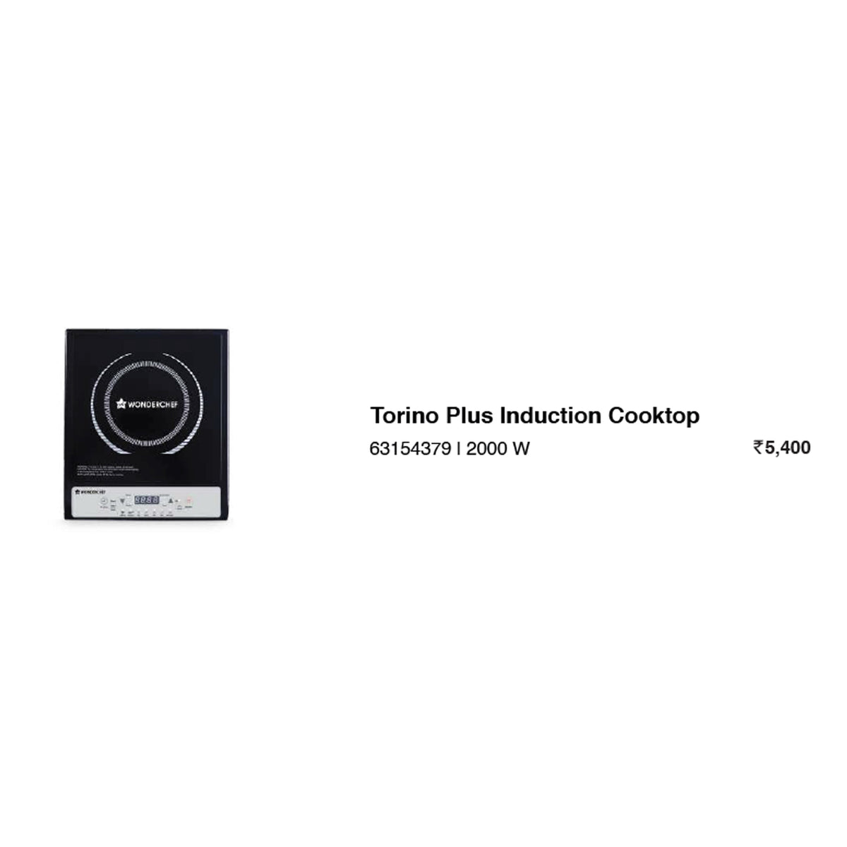 Wonder Chef - Torino Plus Induction Cooktop