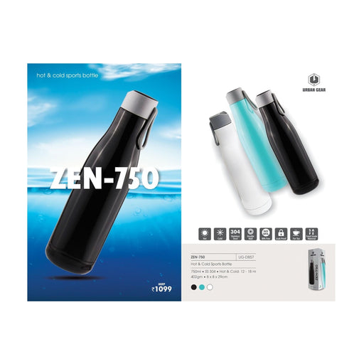 URBAN GEAR - Stainless Steel Hot n Cold Bottle (750ml) - UG-DB57