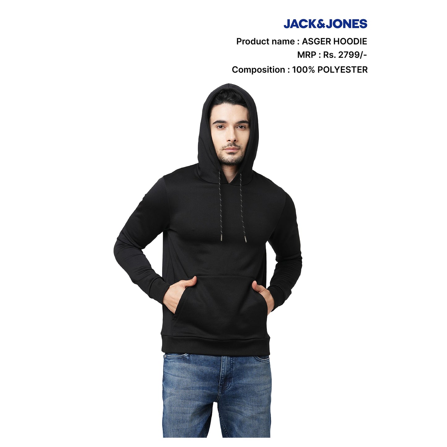 JACK & JONES - AGSER HOODIE (WITHOUT ZIP)