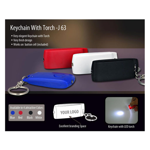 Classy Keychain With LED Torch - J 63