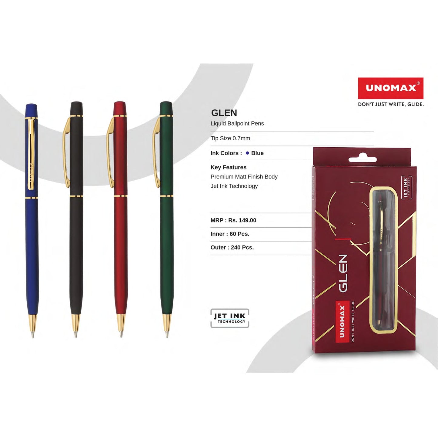 Unomax Glen Liquid Ball Pens