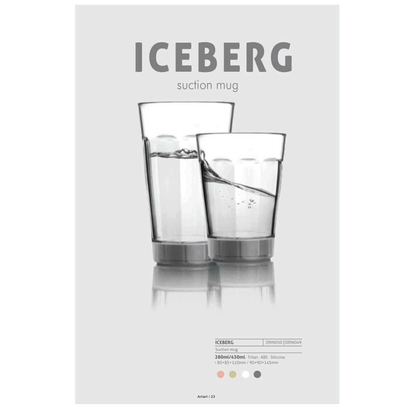 Iceberg Big-Suction Mug 430ml - DRIN049