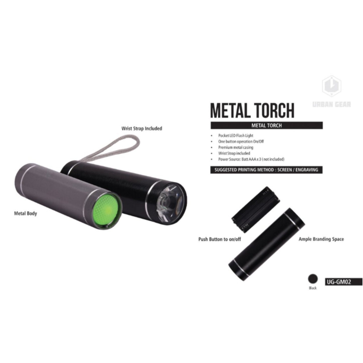 Metal Torch with Flashing - UG-GM02