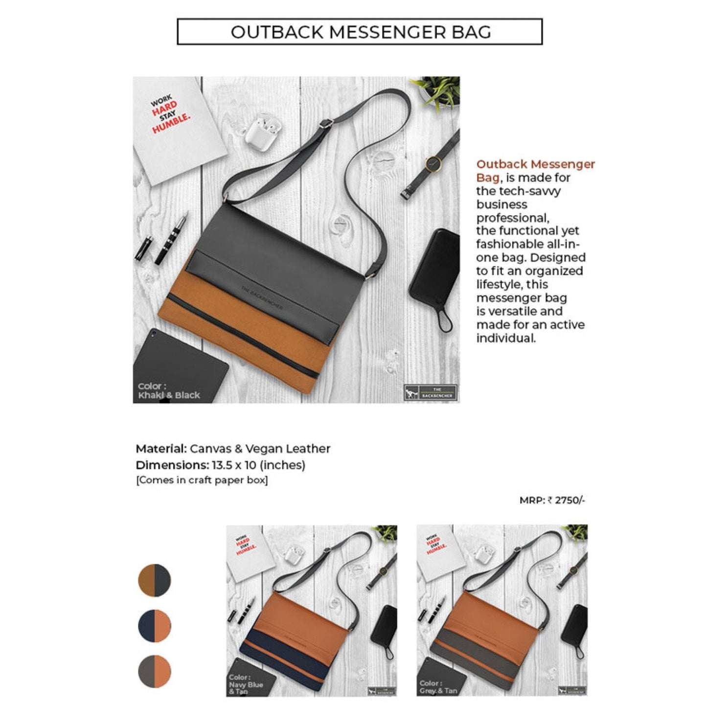 OUTBACK MESSENGER BAG - LEATHER BAG