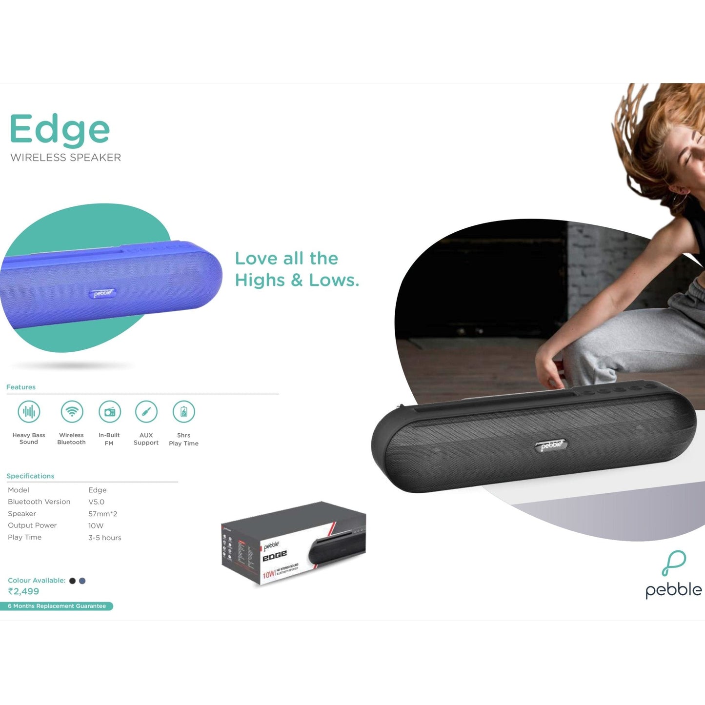 Pebble Edge Wireless speaker - 10W