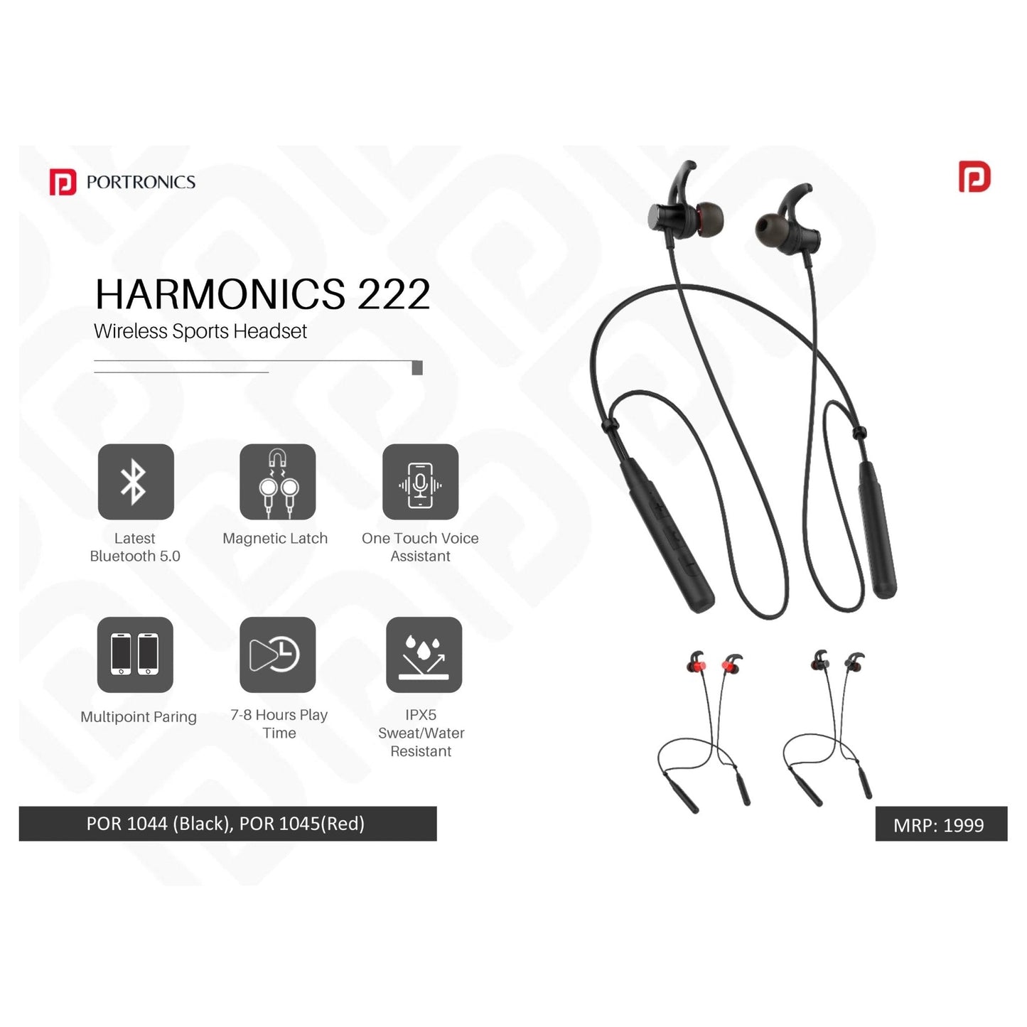 Portronics Wireless Sports Headset - POR 1044/1045
