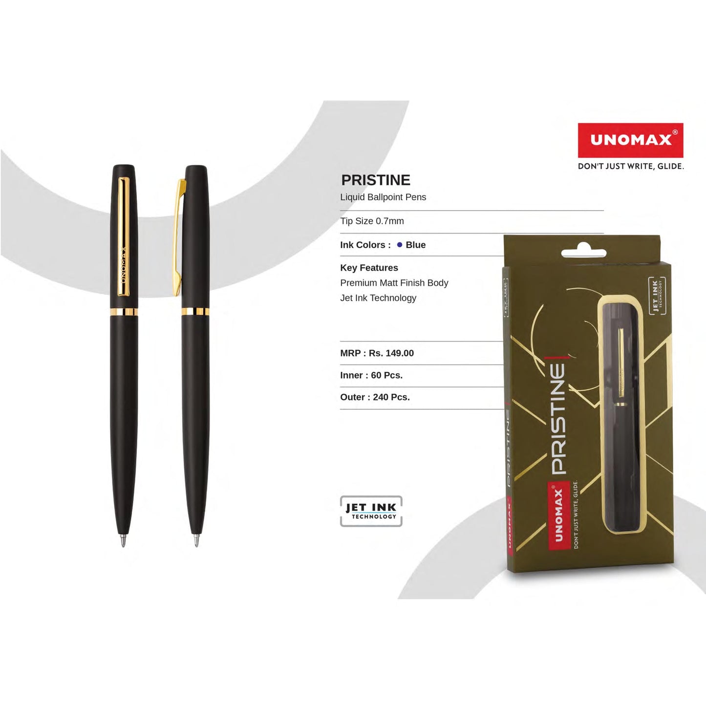 Unomax Pristine Liquid Ball Pens