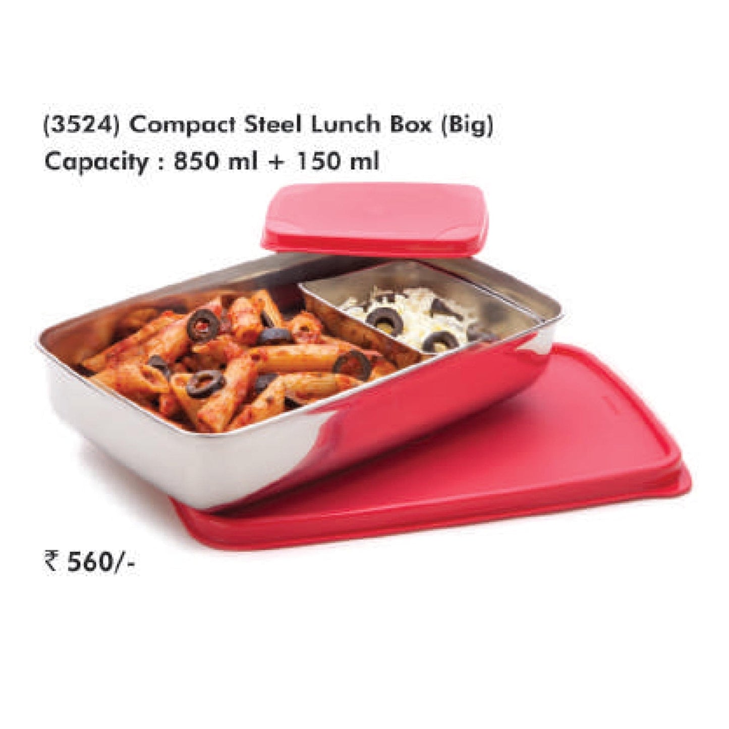 Signora Ware Compact Steel Lunch Box (Big) - 3524