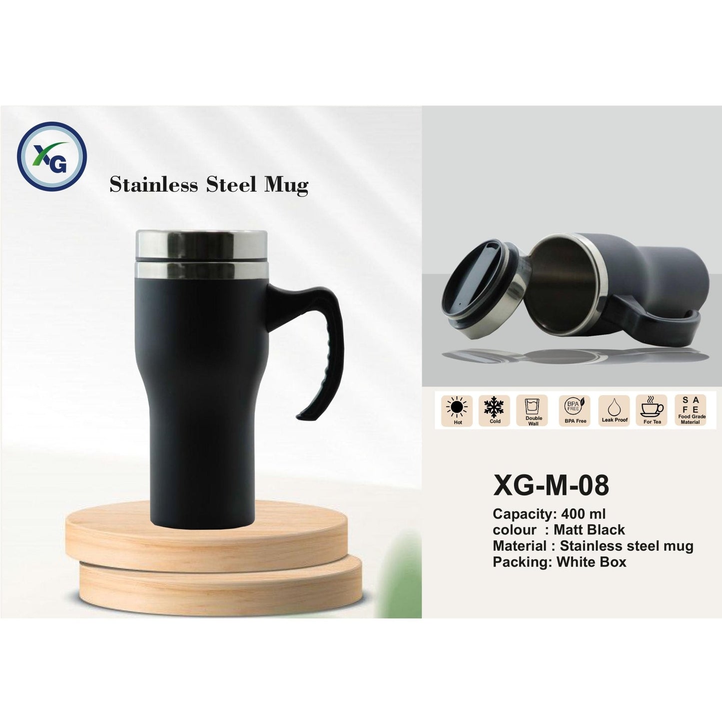 STAINLESS STEEL MUG - XG - M08
