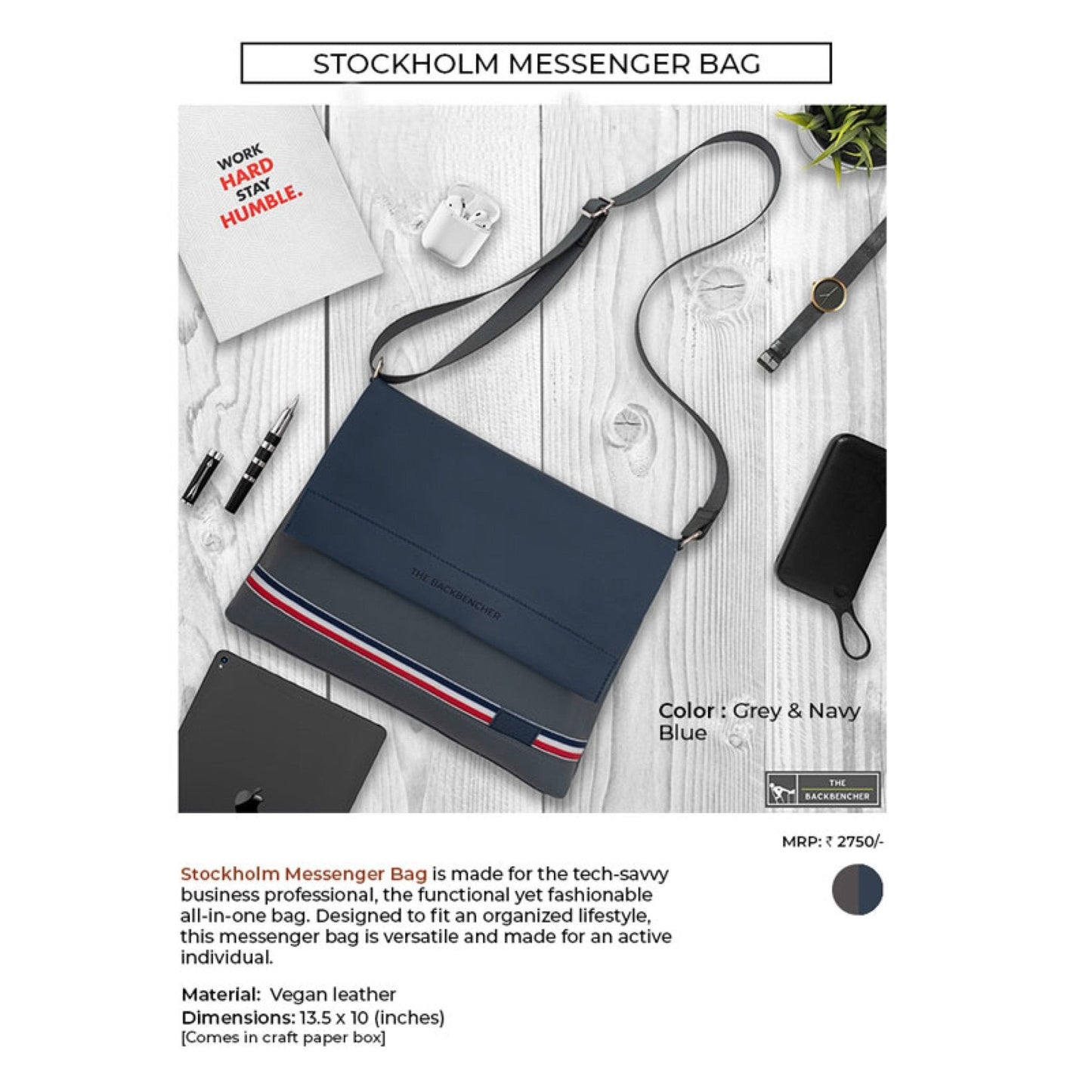 STOCKHOLM MESSENGER BAG - LEATHER BAG