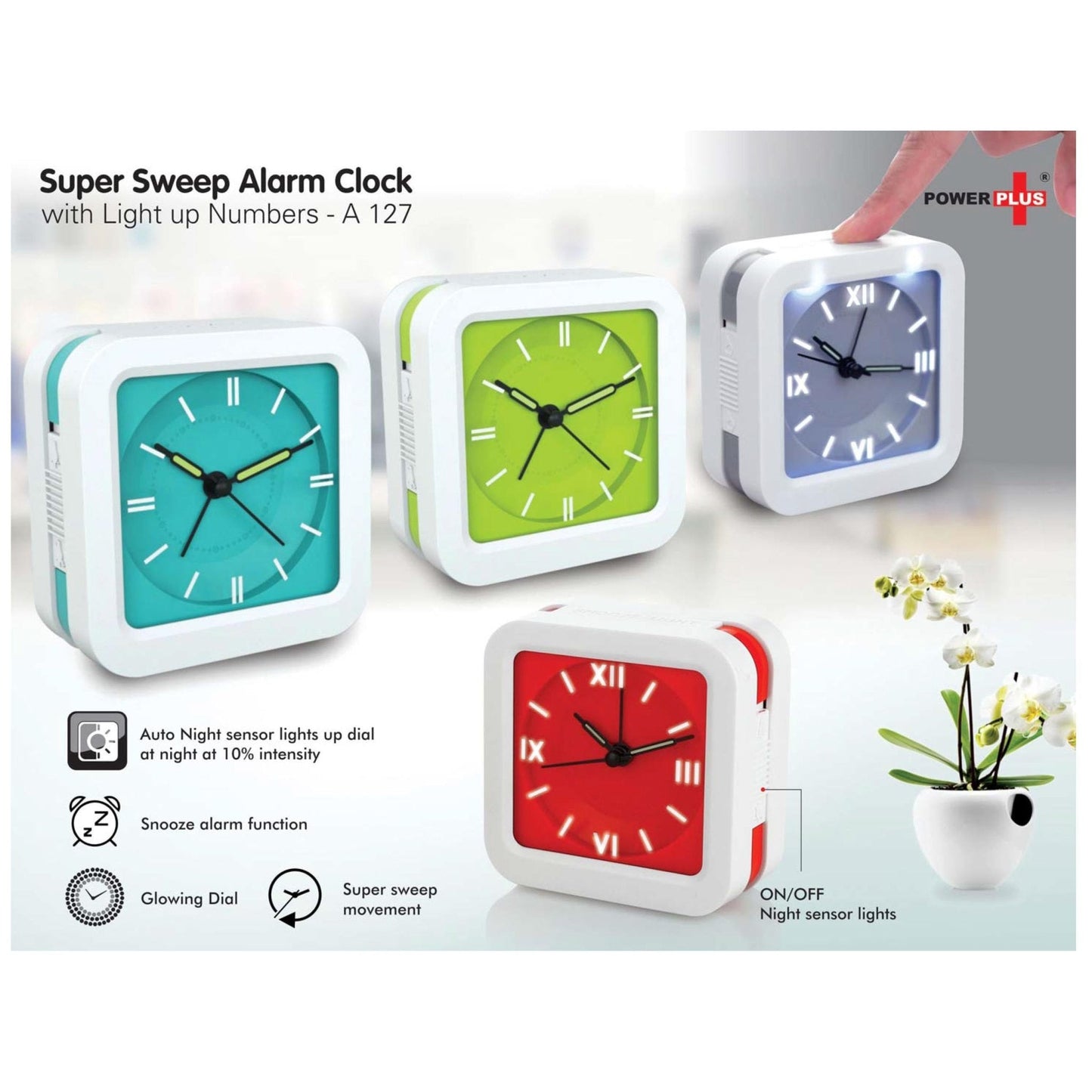 Super Sweep Alarm Clock with Light Up Numbers - A 127