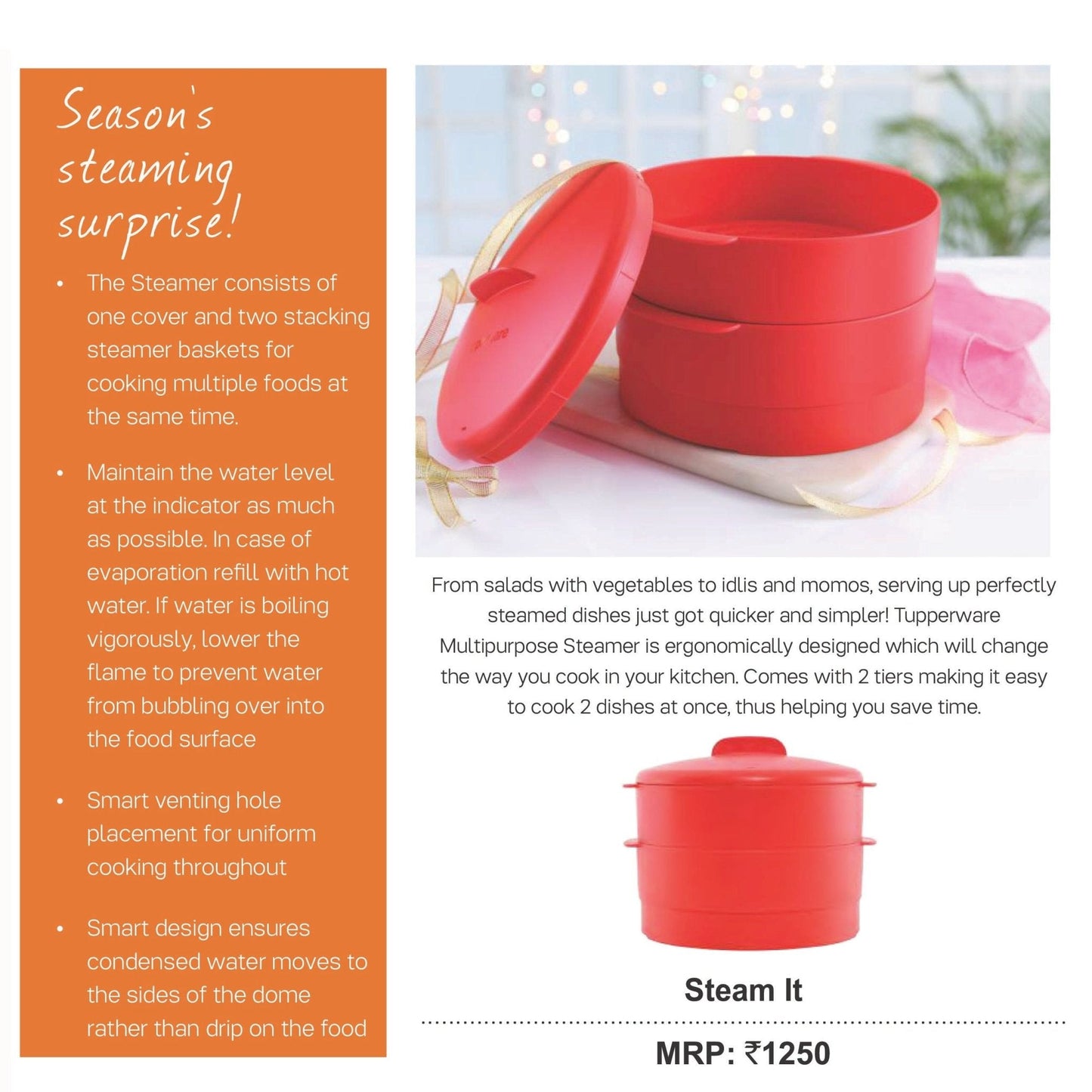 Tupperware Steam It