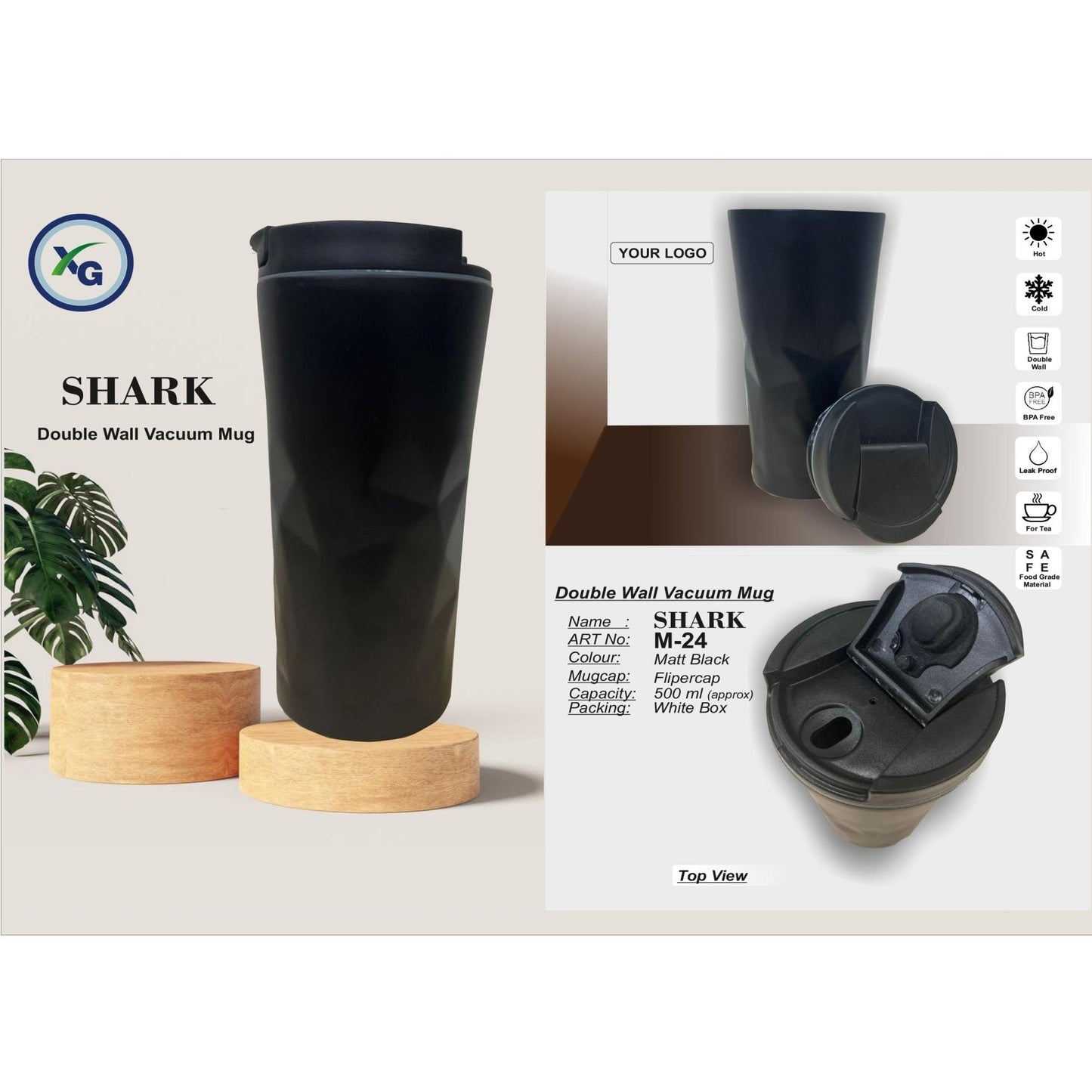 VACUUM HOT & COLD FLIPPER MUG - XG - M024