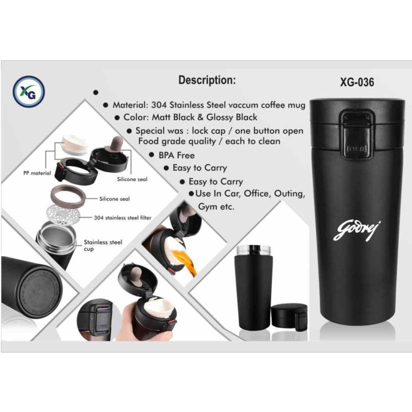 VACUUM HOT & COLD PUSH CAP LOCKING - XG - M036