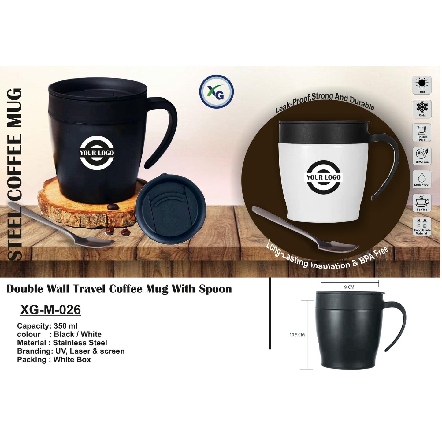 VACUUM HOT & COLD SPOON MUG - XG - M026