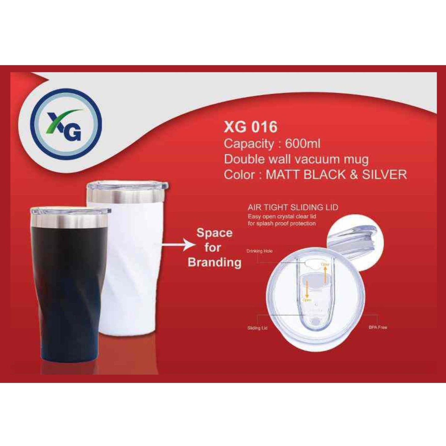VACUUM HOT & COLD WITH SLIDER CAP - XG - M016