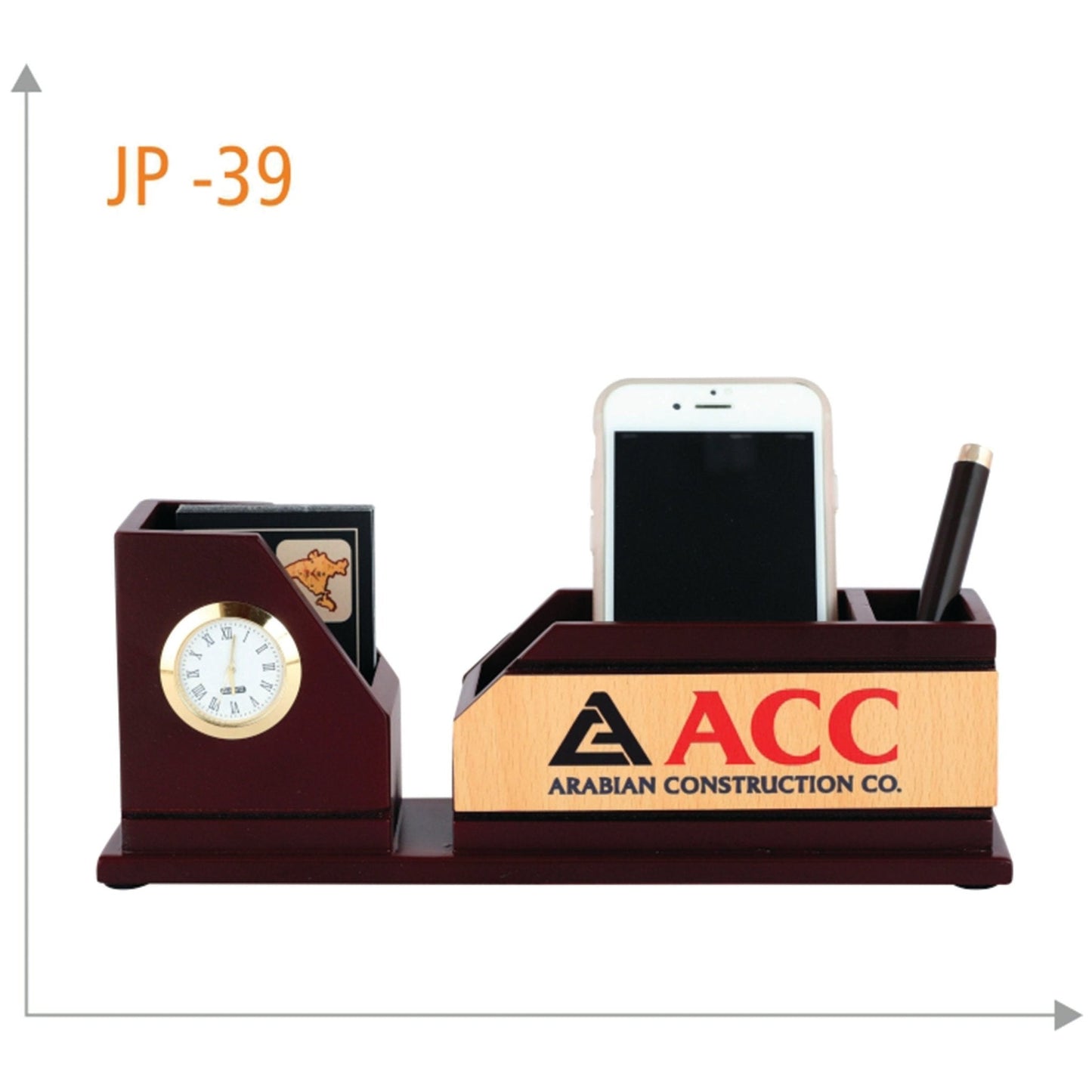Wooden Pen Stand With Mobile Holder - JP 39