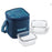 2 Square Microwavable Glass Lunch Box (Foodluck Blue) - ICYCSBS320V