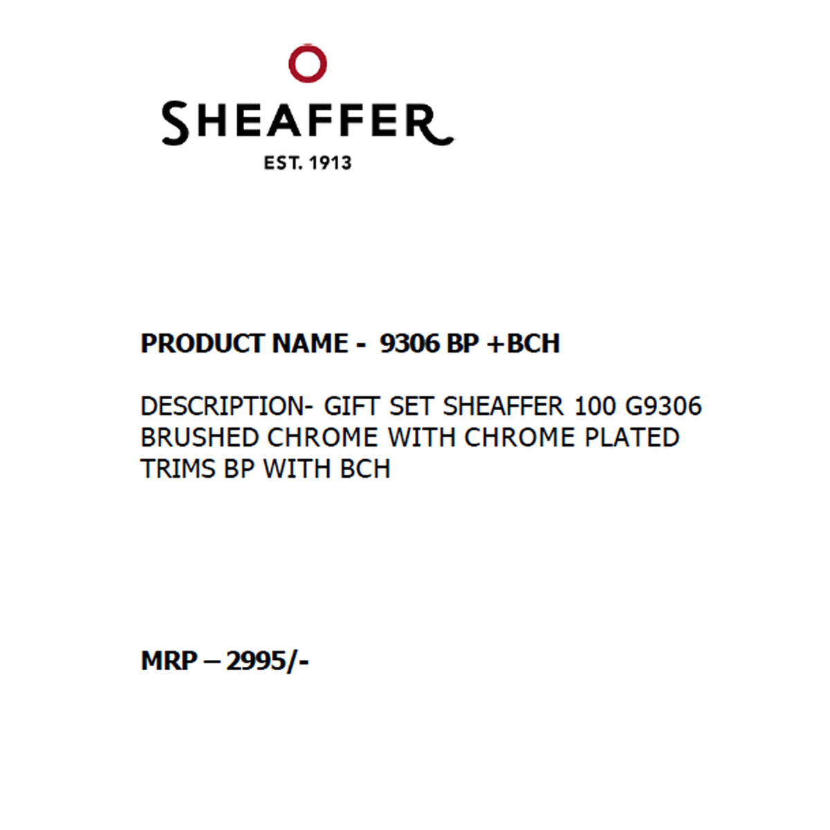 Sheaffer - 9306 Ball Pen + Business Card Holder