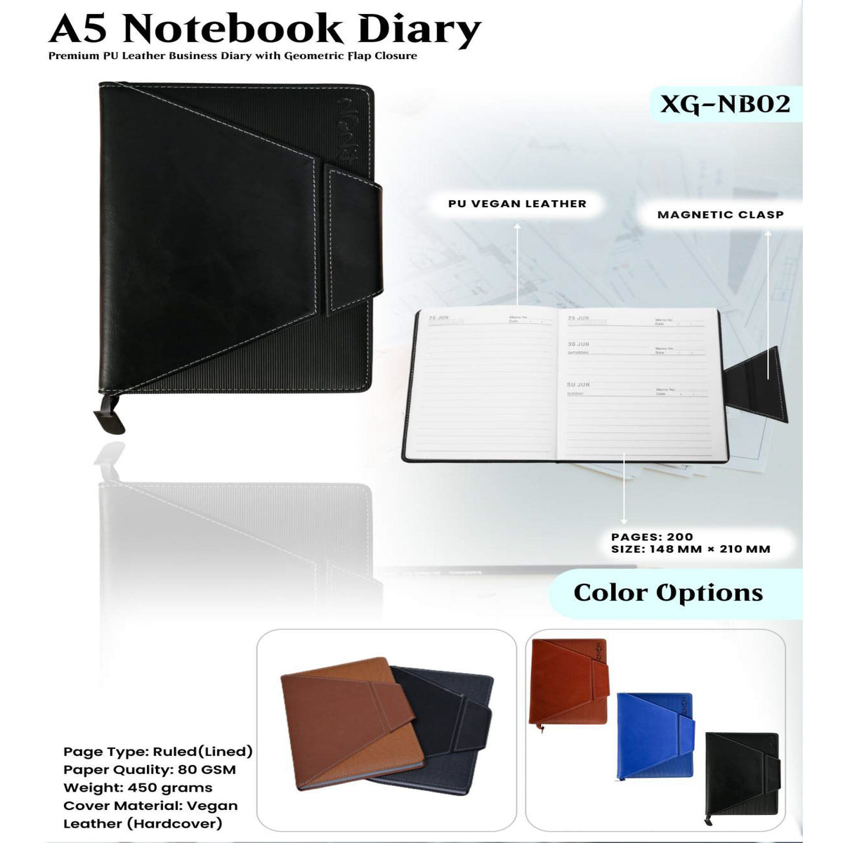 A5 Notebook Diary - XG - NB02