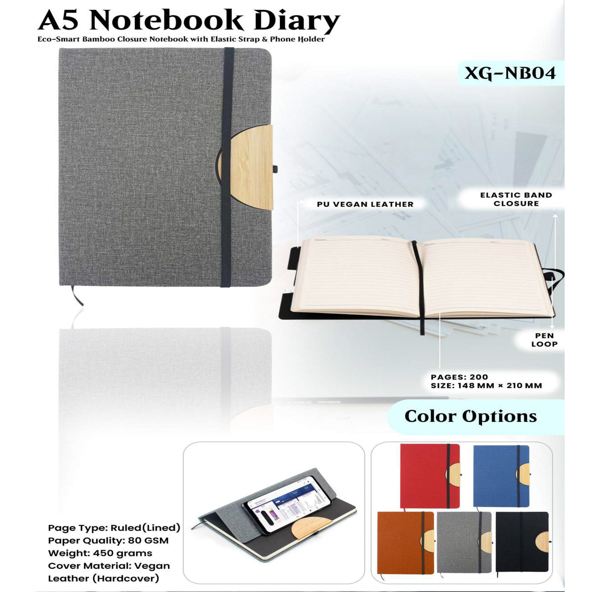 A5 Notebook Diary - XG - NB04