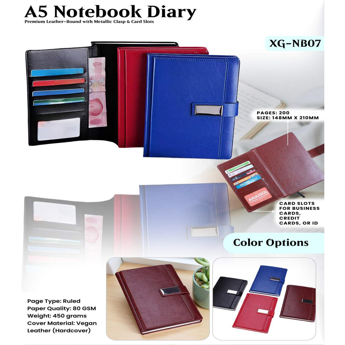 A5 Notebook Diary - XG - NB07
