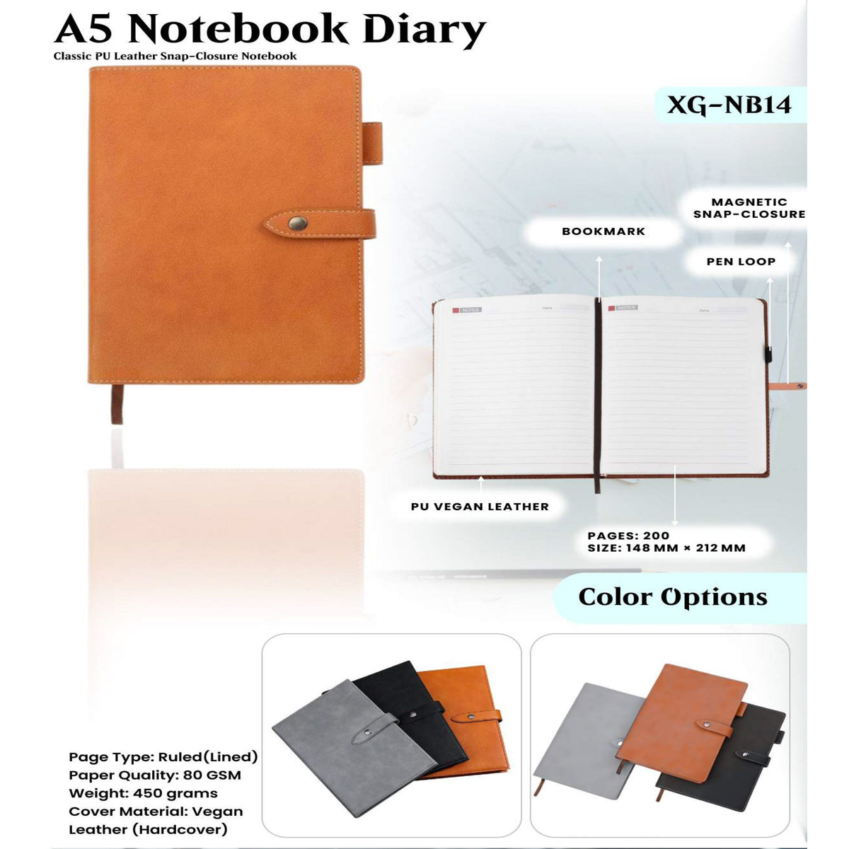 A5 Notebook Diary - XG - NB14