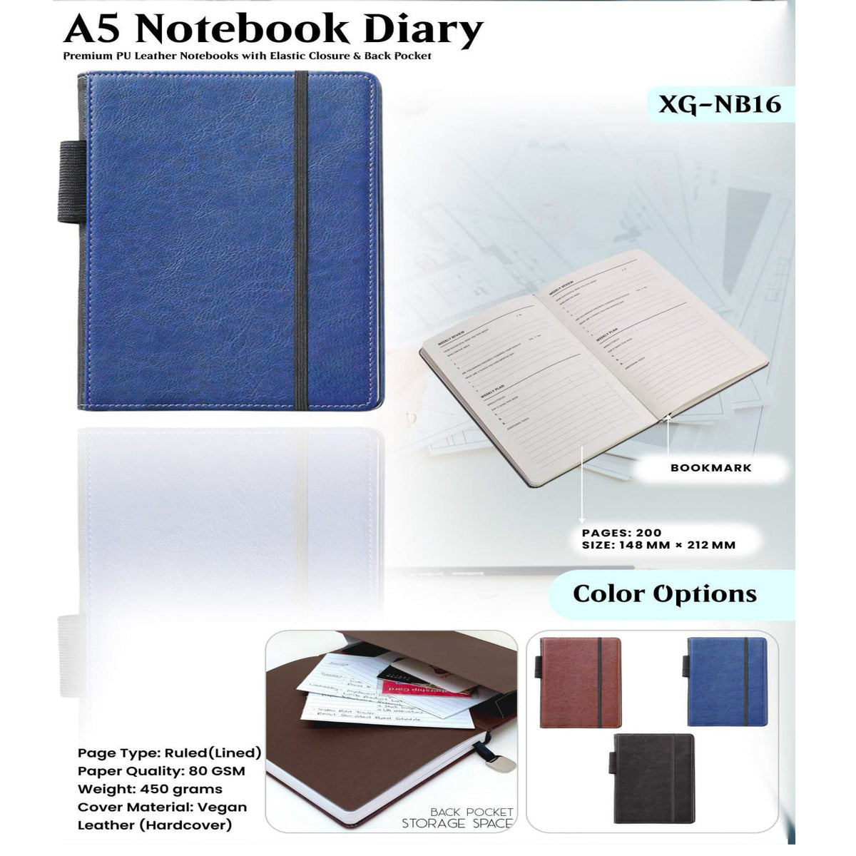 A5 Notebook Diary - XG - NB16
