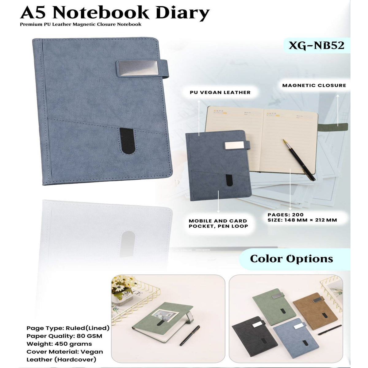 A5 Notebook Diary - XG - NB52