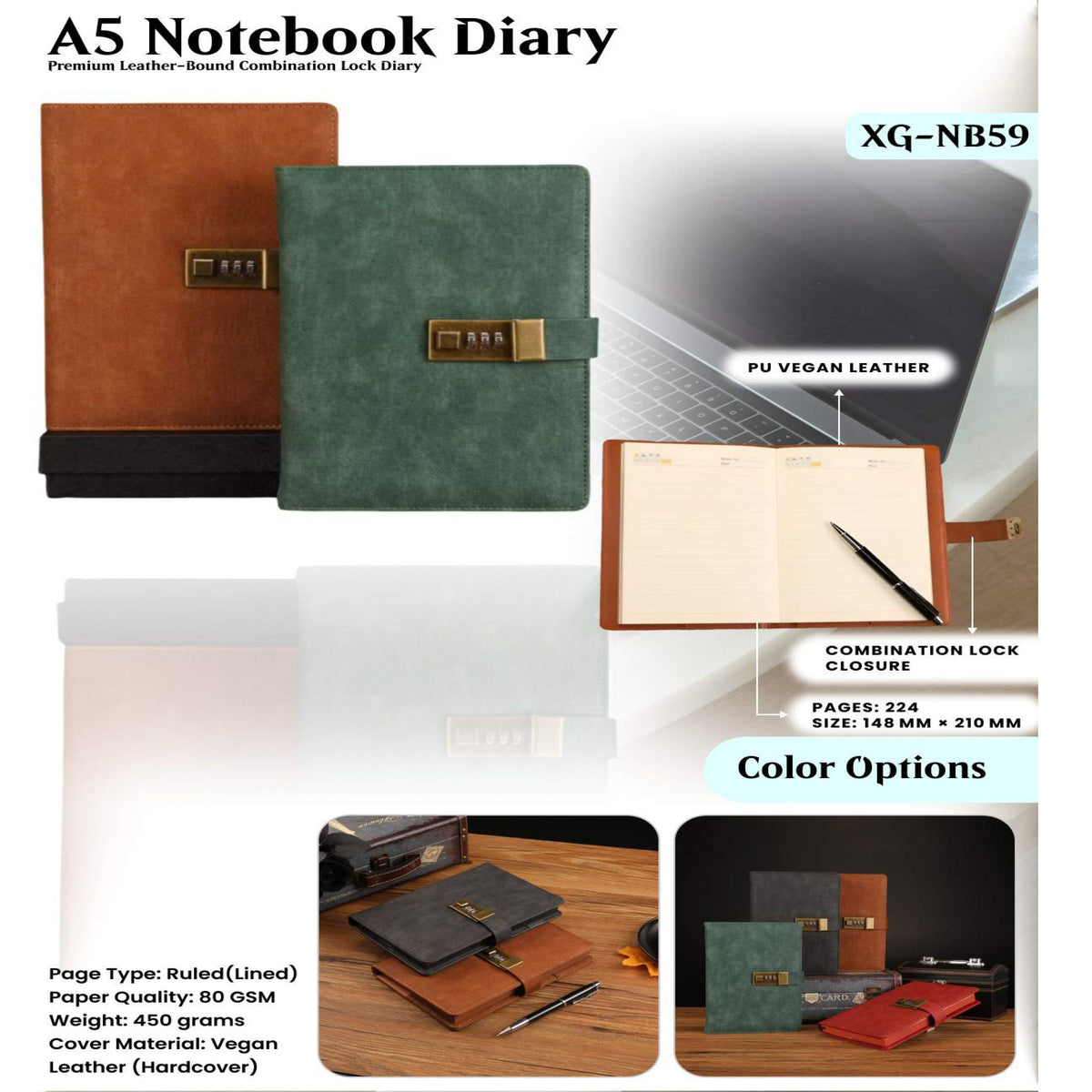 A5 Notebook Diary - XG - NB59