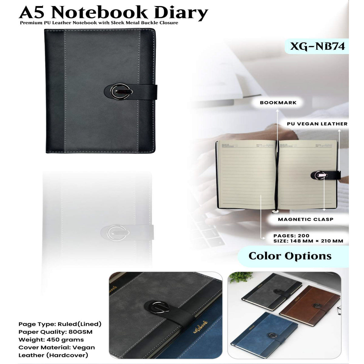 A5 Notebook Diary - XG - NB74
