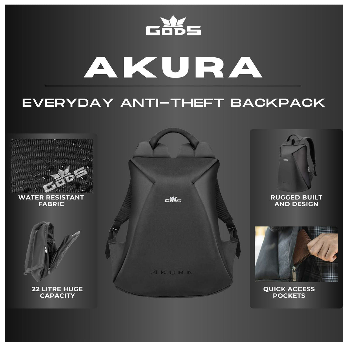 GODS - Akura Laptop Backpack