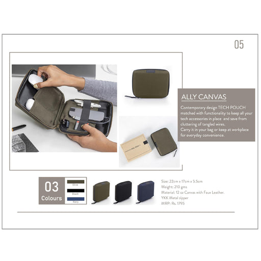 Oblique Ally Tech Pouch - CANVAS