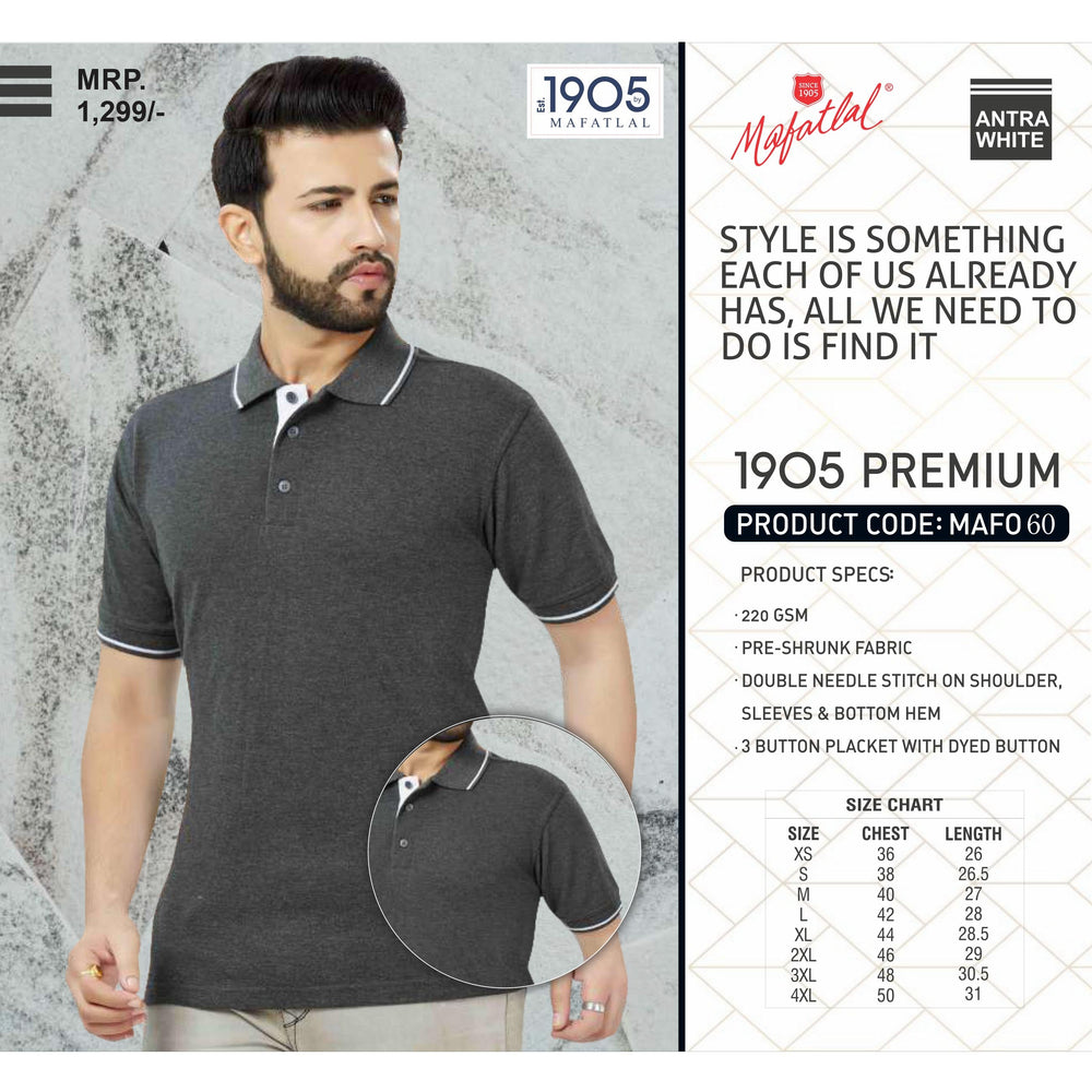 MAFATLAL - POLO-T-SHIRT WITH TIPPING