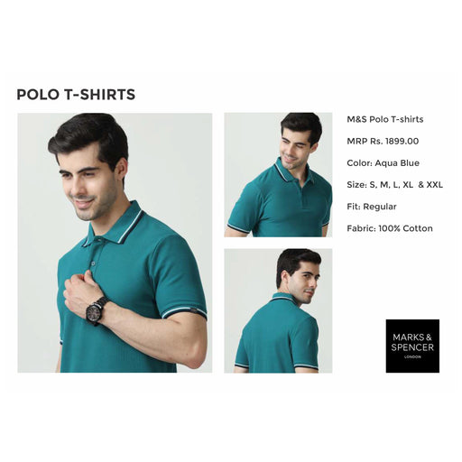 MARK & SPENCERS- POLO-T-SHIRT - PLAIN