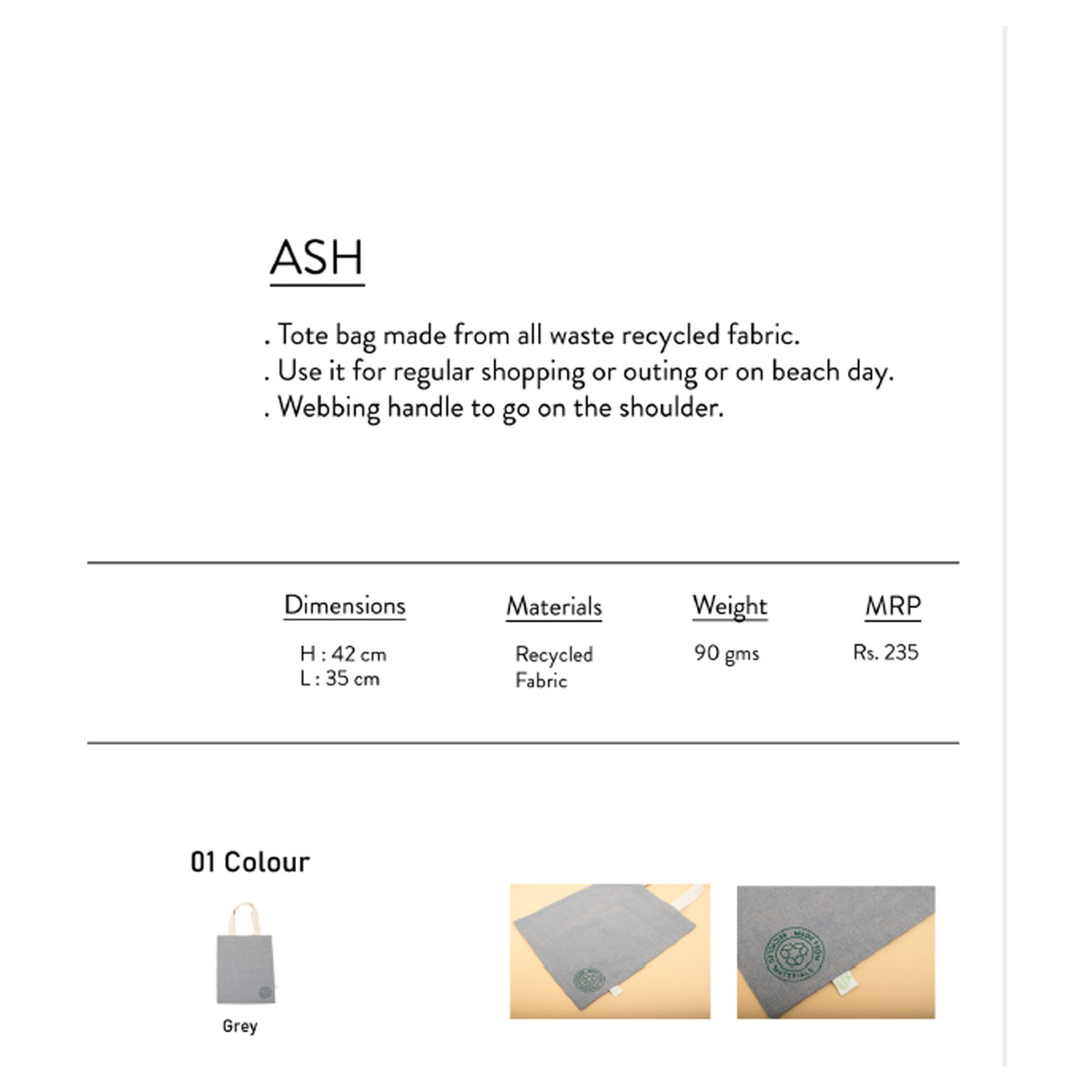 Oblique - Ash Carry Bag
