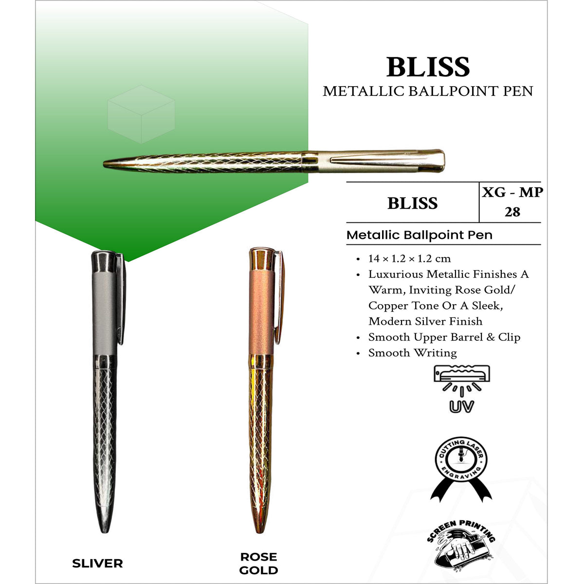 Bliss Metallic Ballpoint Pen - XG - MP28