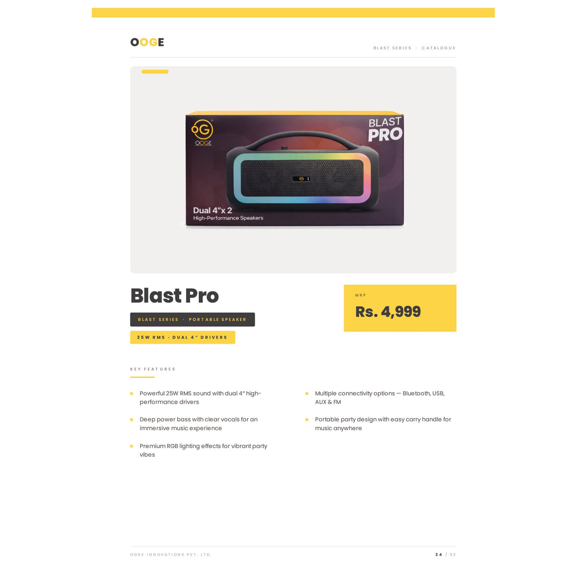OOGE - Blast Pro Speaker