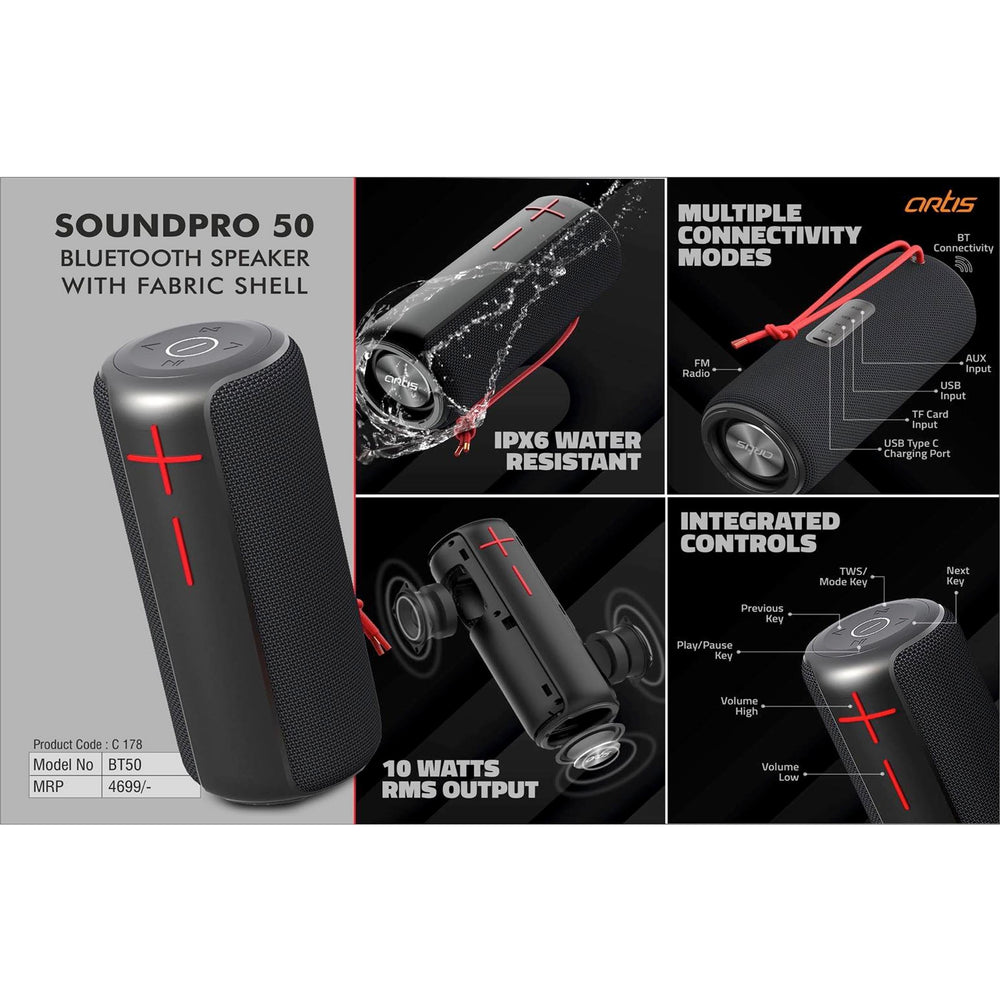 Ortis Soundpro 50 Bluetooth speaker with Fabric Shell - C 178