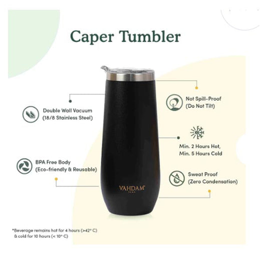 VAHDAM - Caper Tumbler Insulated