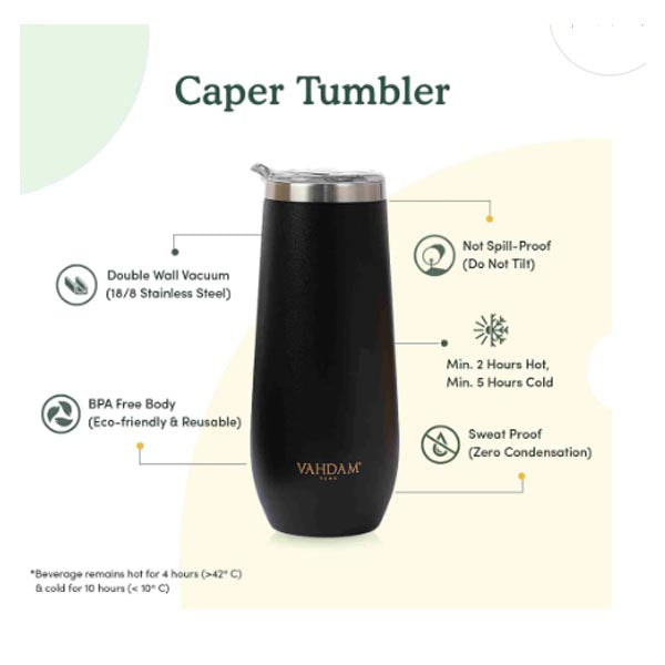 VAHDAM - Caper Tumbler Insulated