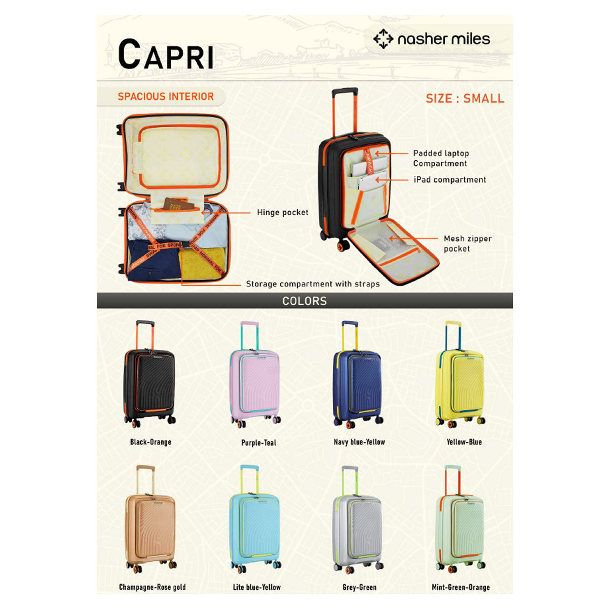 Nasher Miles - Capri Trolley Bag