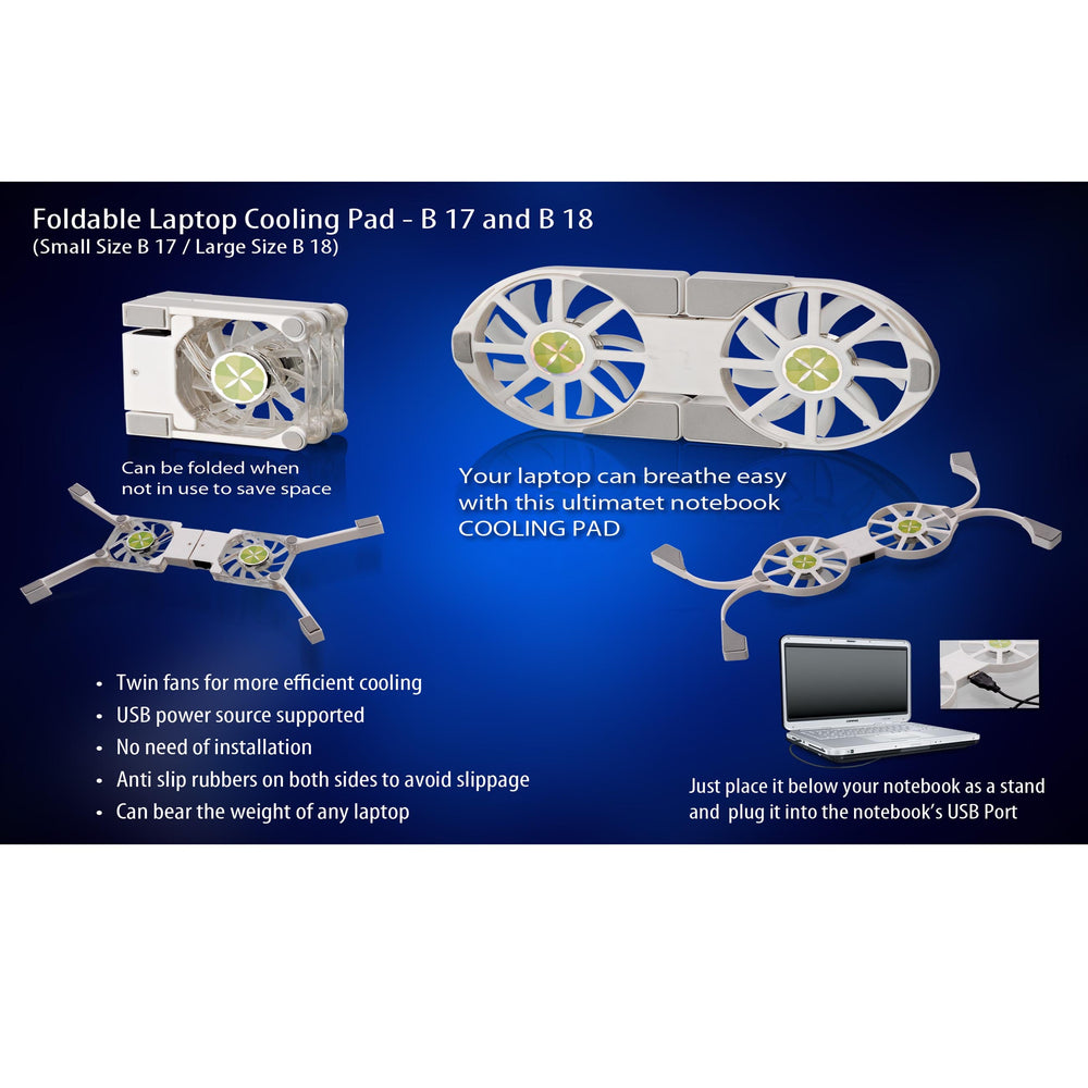 Folding Laptop stand with USB Fa  - C B17