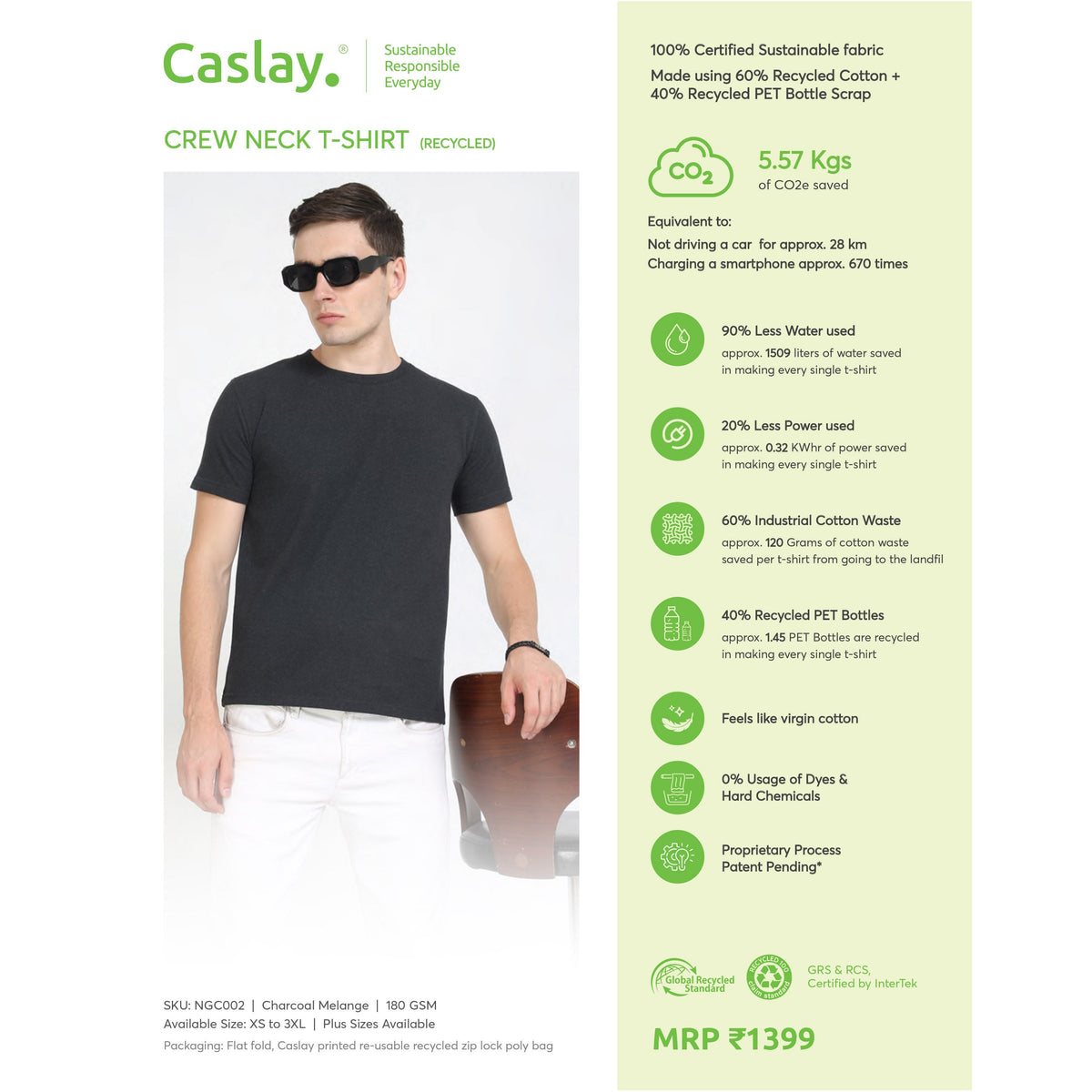 Caslay - Crew Neck T-Shirt