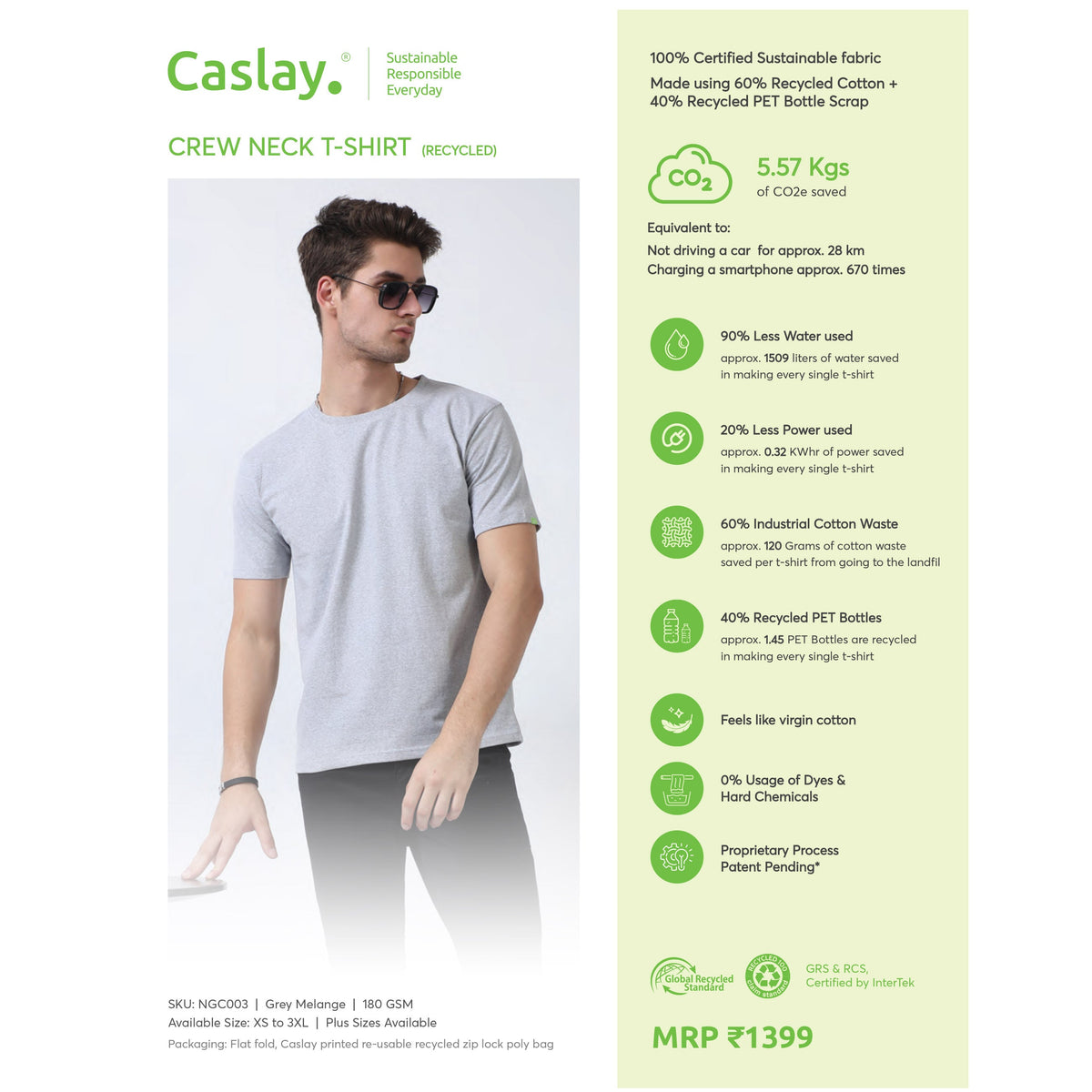 Caslay - Crew Neck T-Shirt